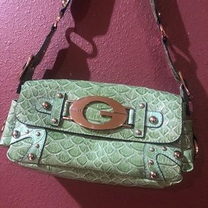 Guess Green Gator purse